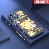 JIUMOO เคสสำหรับ iPhone 11 Pro 11 Pro Max พร้อมมีน้ำค้างแข็งโปร่งใสรูปสุนัขกระเป๋าแข็งขอบด้านข้างเคสซิลิโคนรูปสี่เหลี่ยมเต็มฝาหลังกล้องดีไซน์ใหม่เคสป้องกันเคสมือถือกันกระแทก