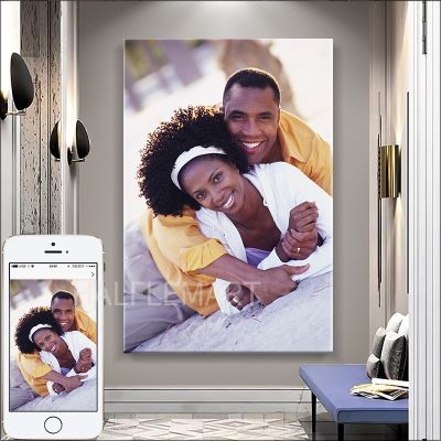 【CW】 Custom Photo Decoration Print Your Photos on Canvas Poster Frame Wedding Pets Paint