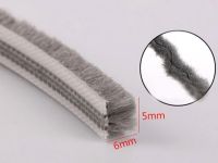 5mm x 6mm aluminum door sliding window tape pile brush seal strip weatherstrip draught excluder Decorative Door Stops