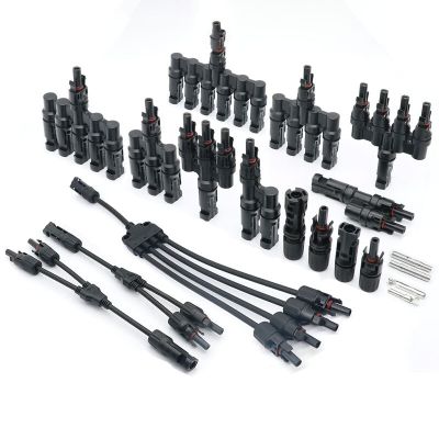 PV connector Y type parallel connection solar panel system waterprrof connector Branch Two pieces Solar Cell Connect Plug T type Watering Systems Gard