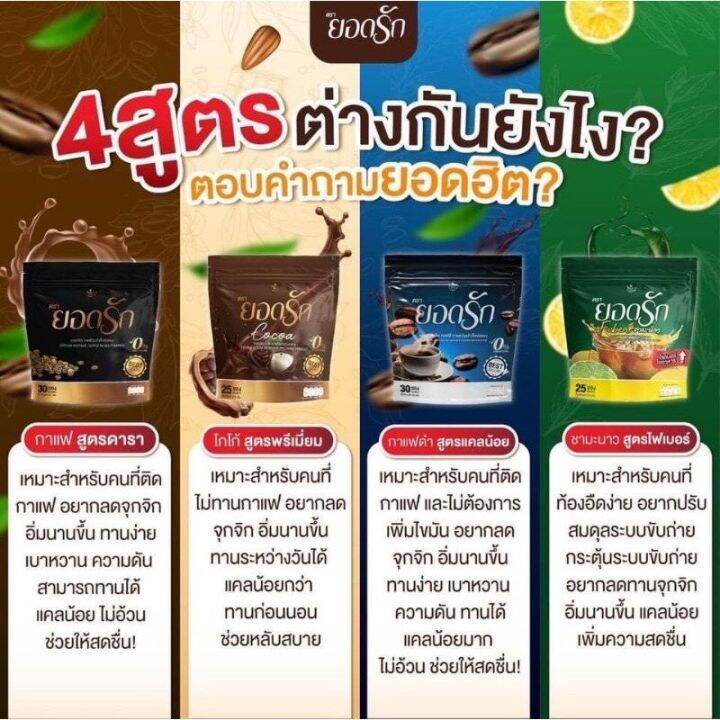 พร้อมส่ง-ของแท้100-กาแฟยอดรัก-yodrak-coffee-กาแฟคุมหิว-อิ่มนาน-กาแฟลดน้ำหนัก-ลงไว-ขับถ่ายง่าย