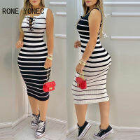 Women Striped Print Colorblock Eyelet Lace Up Bodycon Dress Casual Dress Vacation Dress 2021