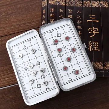 Portable Xiangqi Chinese Chess Set Magnetic Foldable Board Game 25