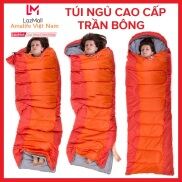 Túi ngủ văn phòng trần bông cao cấp, túi ngủ du lịch phượt có trùm đầu
