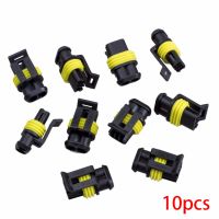 10 Kit 2 Pin Way Waterproof Electrical Wire Connector Plug Set Connection