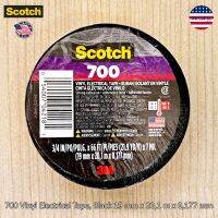 Scotch® 700 Vinyl Electrical Tape, Black 19 mm x 20,1 m x 0,177 mm เทปพันสายไฟไวนิล สีดำ