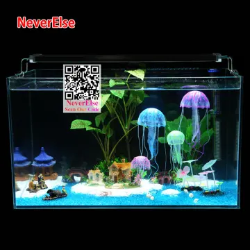 Artificial Fish Aquarium Silicone Floating Moving Ornament with Suction Cup  Fish Tank Decor Bright Color Ornamental