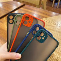 เคสมือถือ อคริลิก สไตล์ For iPhone 11 13Pro 14 13 12 Pro Max 6 s 7 8 Plus X XR XS Max 12 13 Mini SE 2020 เคสหลังด้านขอบสี เคสมือถือกันกระแทกแบบใส