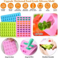 JIANG Chocolate Mold Silicone Mold 53 Cavity Gummy Bear Candy Ice Tray Jelly Moulds