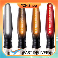 YZH Shop รถจักรยานยนต์สัญญาณไฟเลี้ยว LED 4ชิ้น,ไฟชุดโฮมเธียเตอร์ไหลรถจักรยานยนต์ไฟที่ทำงานตอนกลางวันไฟเบรคไฟตัดหมอก