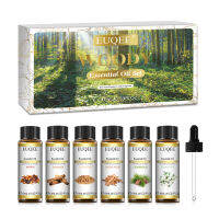 JIU YU EUQEE 6 pçs/set Kit Óleos Essenciais Woody Para Difusão DIY Sabonete-Eucalipto, Cedro, Sândalo, Incenso, Canela, Mirra
