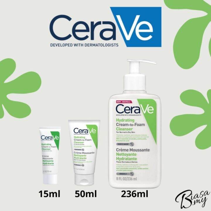 Cerave Hydrating Cream To Foam Cleanser 236ml Eu Uk Version Lazada