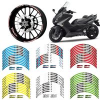 12 X Bordo Spesso Esterno 15 Rim Banda Wheel Stickers For YAMAHA TMAX 500 530  TMAX500 TMAX530 Wall Stickers Decals