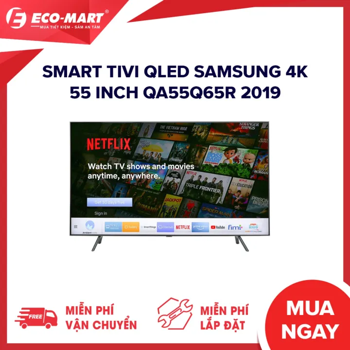 [Trả góp 0%]Smart Tivi QLED Samsung 4K 55 inch QA55Q65R mới 2019