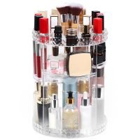 【YD】 Makeup Organizer Rotating Storage makeup Display Large Capacity 3 Tiers for