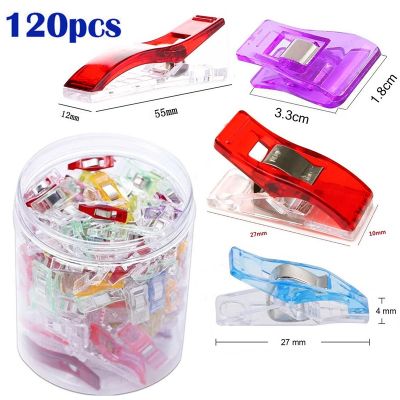 50/100/120pcs DIY Patchwork Colorful Plastic Clothing Clips Holder for Fabric Quilting Craft Sewing Knitting Garment Clips tools