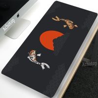 Large Gaming Mousepad Ink Art Fish Mouse Pad Computer Soft Mouse Mat Chinese Painting Gamer Desk Mats XL For PC Keyboard Carpet.