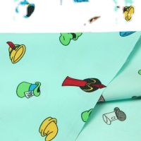 0.5meter vintage Poplin cotton carton pattern fabric cloth Childrens clothes shirt fabric art DIY Hand account Bag