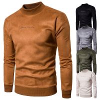 CODDian Zhen Spring and Autumn Mens New Boutique Fabric Sweater Fashion Sweater Casual Long-sleeved Trend Sweater