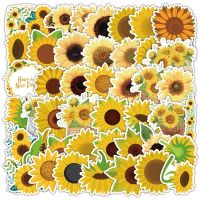 ◎♚ 10/25/50pcs Sunflower Cartoon Stickers for DIY Luggage Water Bottle Phone Laptop Guitar Scrapbook Stationery Car Wall Decal