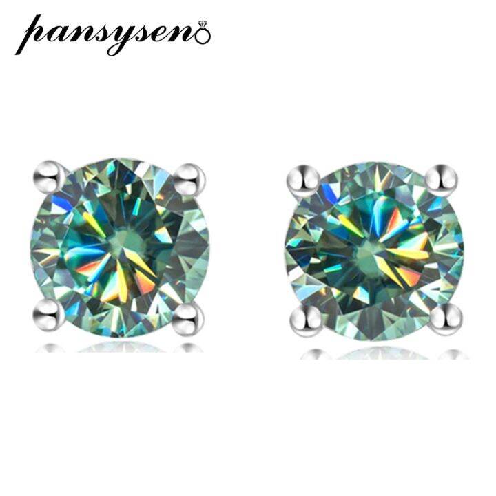 pansysen-100-925เงินสเตอร์ลิง2ct-จริง-moissanite-ต่างหูสตั๊ดสำหรับผู้หญิงแต่งงานหมั้นเครื่องประดับ-fine-ของขวัญขายส่ง