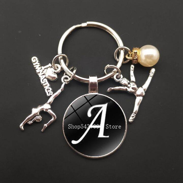 letter-glass-keychain-sports-keychain-gymnastics-keychain-car-bag-pendant-best-friend-gift-i-love-gymnastics-keychain-key-chains