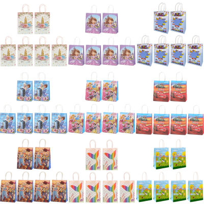 10pcs Frozen Princess Girls Birthday Party Decor Candy Gift Bag Paper Cartoon Cars candy gift bag Supplies