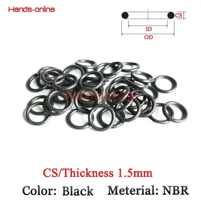 Tebal/CS 1.5Mm NBR Cincin O Penyegel O-ring Segel Paking Oring Karet Pencuci Minyak Gasket O-ring ID 0.6-200 Mm