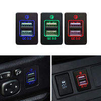 Car QC3.0 Dual USB Phone Charging Socket For Mitsubishi Pajero Eclipse Cross 2016 for ASX Outlander 3 2014-2019