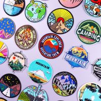 Outdoor Adventure Patch Iron On Embroidered Patcges For Clothing Thermoadhesive Patches On Clothes Sewing Applique Stcickers