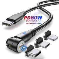 SZXPYU 3A สาย USB หัวแม่เหล็ก LED,ที่ชาร์จแม่เหล็ก PD 60W สายชาร์จเร็วไมโคร USB ชาร์จข้อมูลสายสำหรับ iPhone Samsung XiaoMi