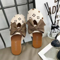 Cool Slippers Women 2022 Summer New All-Match Flat Bottom Heelless Fashion Shoes Outer Wearing Head Half Lazy Network Red  Slippers