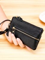 Uniqlo original New 2023 New Leather 2-in-1 Key Coin Purse Wallet Genuine Leather Premium Bag Mens All-in-One Mobile Phone