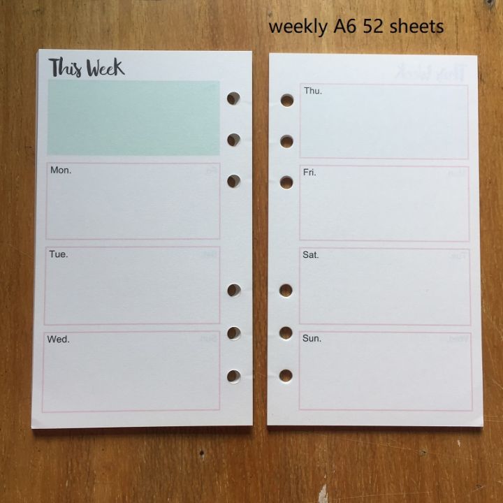 a5-a6-a7-loose-leaf-hand-diary-refill-monthly-weekly-planner-2022-agenda-journal-school-supplies-filler-papers