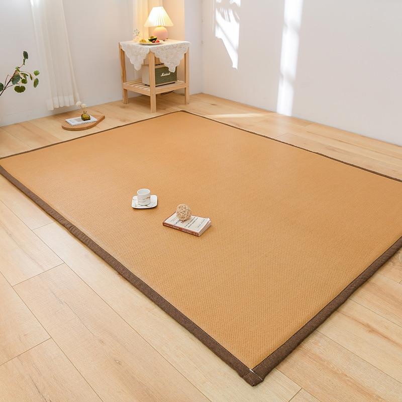 Straw Mat Fabric Folding Tatami Mattress Rectangle Foldable Floor Mat Flooring 
