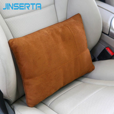 2021JINSERTA Suede Fabric Car Seat Back Waist Pillow Maybach Design S Class Lumbar Support Rest Pillow for Car Seat Office Chairs