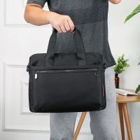 Horizontal hand-held briefcase men s business shoulder bag Oxford cloth casual messenger