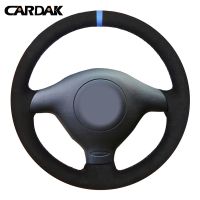 【YF】 CARDAK Black Suede Steering Wheel Cover for Volkswagen VW Golf 4 Passat B5 1996-2003 Seat Leon 1999-2004 Polo 1999-2002