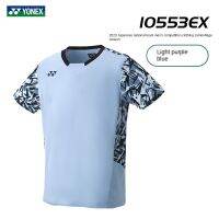 2023 Yonex เทนนิสเสื้อยืดกีฬาย์เสื้อผ้ากีฬาแบดมินตันแขนสั้นผู้ชายผู้หญิงญี่ปุ่นทีมชาติ