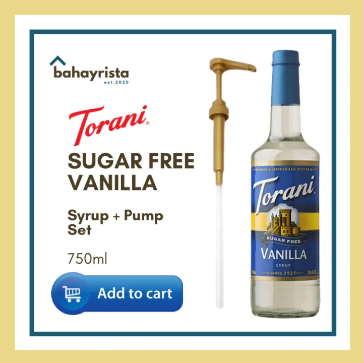 Torani Sugar-free Vanilla Syrup 750ml + Syrup Pump | Lazada PH