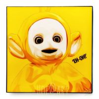 Laa Laa ลาล่า Teletubbies เทเลทับบี้ การ์ตูน cartoon รูปภาพ​ติด​ผนัง​ pop art พร้อมกรอบและที่แขวน ของขวัญ รูปภาพ กรอบรูป แต่งบ้าน