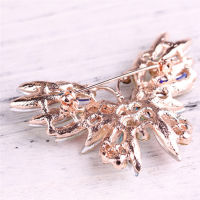 hang qiao shop Colorful Crystal Pin Women Jewelry Butterfly Shape Brooch Charm Exaggerated