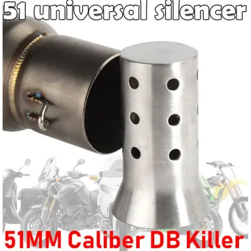 Pipe Silencer Muffler 51MM 2IN Exhaust Pipe Noise Sound Eliminator  Motorcycle DB Killer 