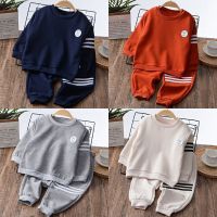 【CC】 2pcs Baby Hoodies Sets New Loose Sweatpants Cotton Children  39;s Tracksuits