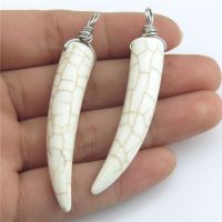 4Pcs/Lot Punk Wolf Tooth Elephants Tusk Ivory Dangle Charms  Кулон Tribal Fang Tooth Amulet Pendant For Men Necklaces Jewelry