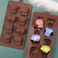 Lion Bear Hippo Shaped Silicone Cake Mold Animal Chocolate Mold Cake Mold Cookie Suitable For Candy Ice Cube Baking Tools Bread  Cake Cookie Accessori