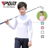 ∈ Pgm GOLF เสื้อแขนยาว ผ้าเรยอน สีพื้น พร้อมฟังก์ชั่นดูดซับเหงื่อ ป้องกันรังสียูวี สําหรับเด็กผู้ชาย เด็กผู้หญิง