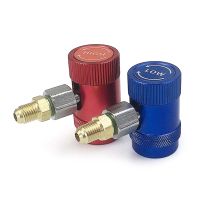 2X เปลี่ยนอะแดปเตอร์ R1234YF เครื่องปรับอากาศ Manifold Quick Connectors Low/high Adjustable Quick Coupler Adapter