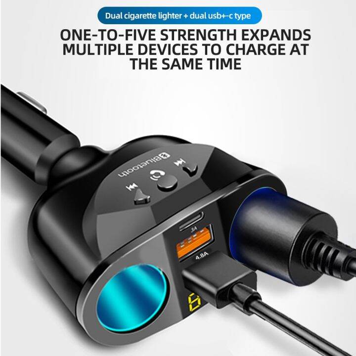 3-1a-usb-คู่ที่ชาร์จแบตในรถจอแสดงผล-lcd-2พอร์ต12-24v-อะแดปเตอร์ชาร์จไฟที่ชาร์จแบตในรถเร็วพร้อม-fm-บลูทูธ