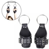 Sex Leather Ankle Wrist Suspension Cuffs Restraint BDSM Bondage Strap Keep Suspended Hanging Handcuffs for Adult Product Erotic